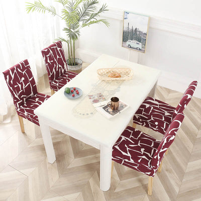 Röd Bi-Stretch Stolsöverdrag