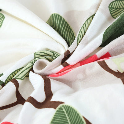 Blommigt Stolsöverdrag (Grön-Rosa)