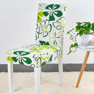 Blomma Stolsöverdrag (Grön)