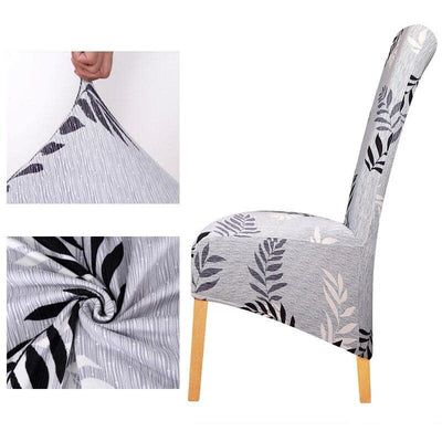 Stor Storlek Ljusgrå Stolsöverdrag Med Mönster