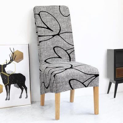 Stor Storlek Metallgrå Stolsöverdrag