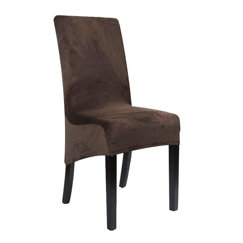 Stor Storlek Brown Velvet Chair Cover