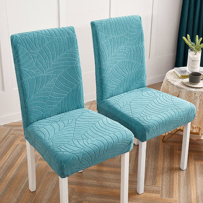 Sky Blue Leaf Vattentät Stolsöverdrag