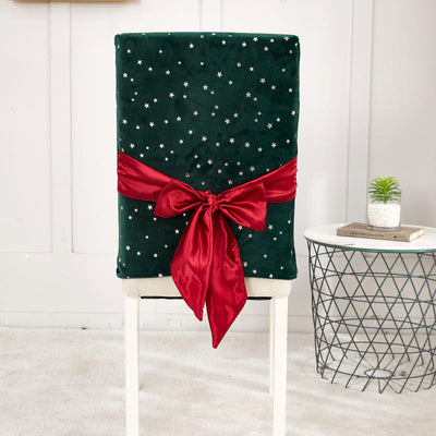 Grön Sammet Julstolsöverdrag