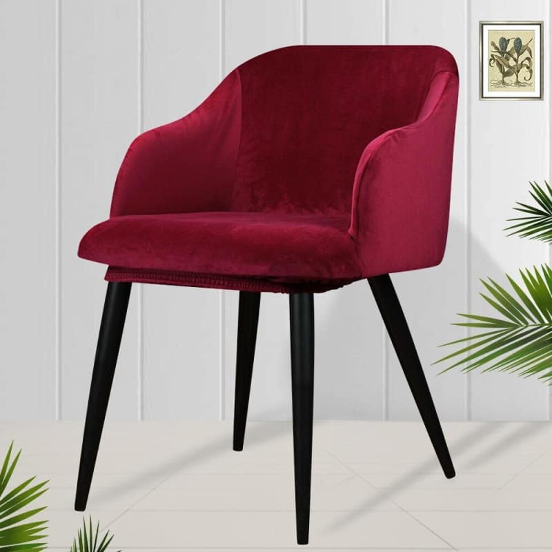 Pérignon Red Velvet Scandinavian Chair Cover