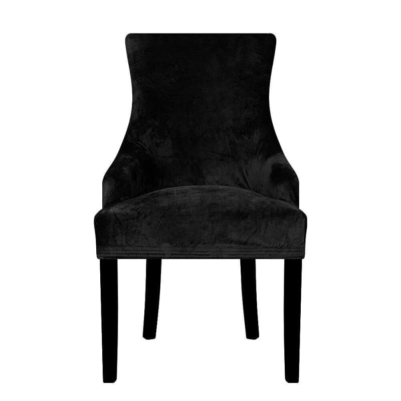 Black Velvet Scandinavian Chair Cover