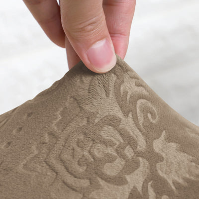 Brown Lily Velvet Stolsöverdrag