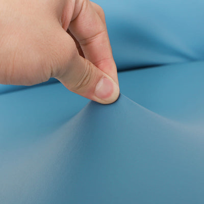 Sky Blue Läder Kontorsstolsöverdrag