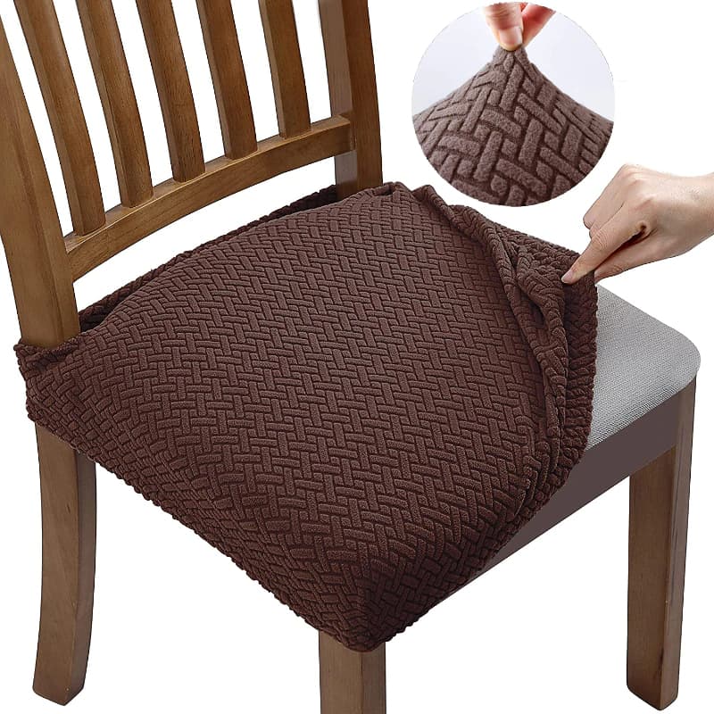Kaffe Jacquard Stol Sätesöverdrag