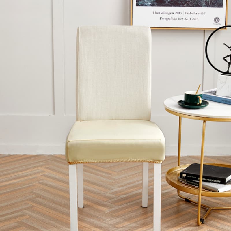 Stolsöverdrag För Stol I Konstläder Champagne