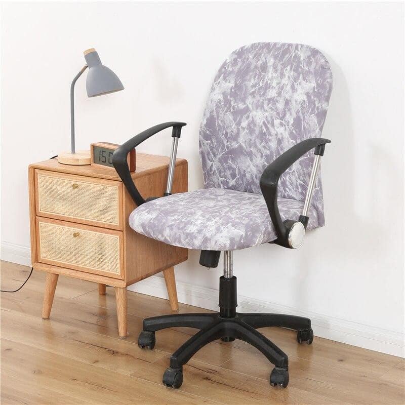 Grå Och Vit Kontorsstolsöverdrag