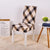 Beige Stolsöverdrag Med Vintage Bruna Rutor