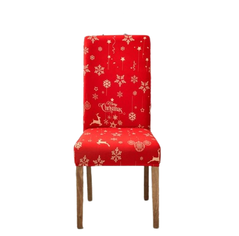 Röd Julhjortstolsöverdrag