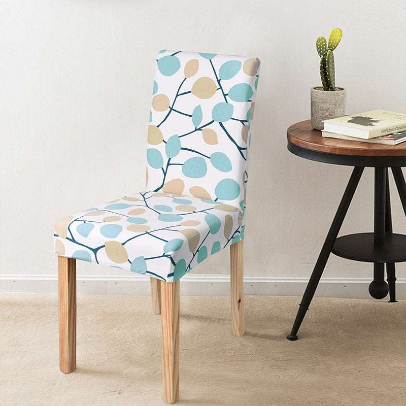 Blommigt Stolsöverdrag (Blå)