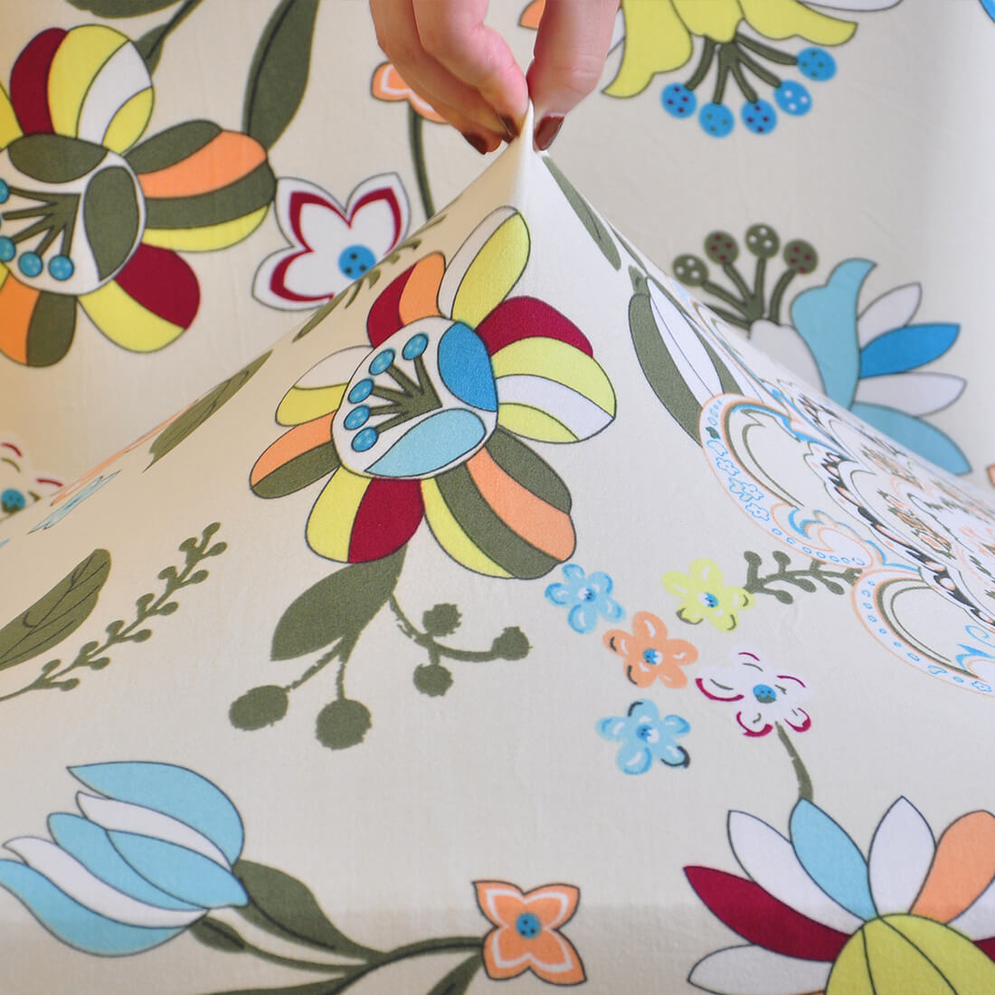 Flerfärgad Blommig Stolsöverdrag