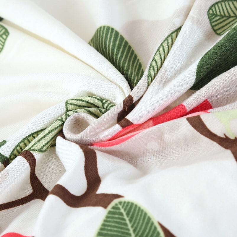 Blommigt Stolsöverdrag (Grön-Rosa)