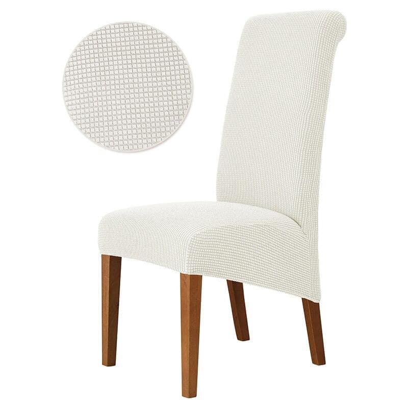 Stor Storlek Mjölkvit Stolsöverdrag