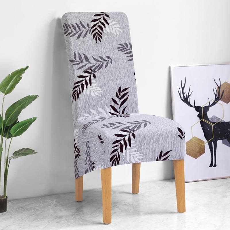 Stor Storlek Ljusgrå Stolsöverdrag Med Mönster