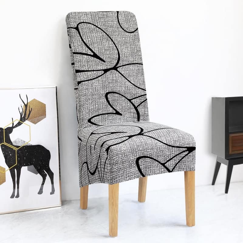 Stor Storlek Metallgrå Stolsöverdrag