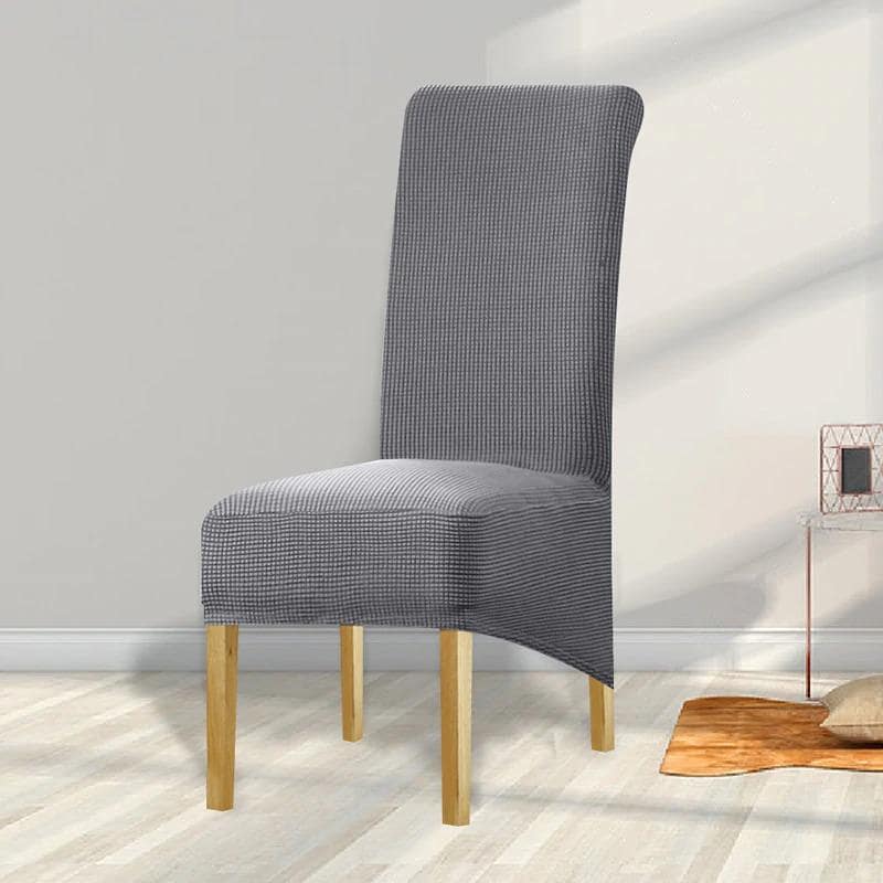 Stort Stolsöverdrag Platinagrå