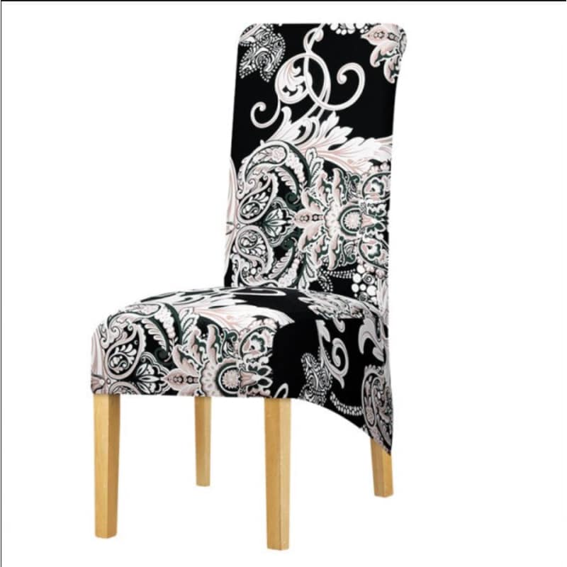 Stor Storlek Svart Och Vit Stolsöverdrag