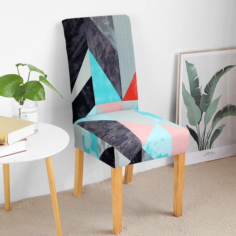 Grå, Himmelsblå Och Rosa Stolsöverdrag