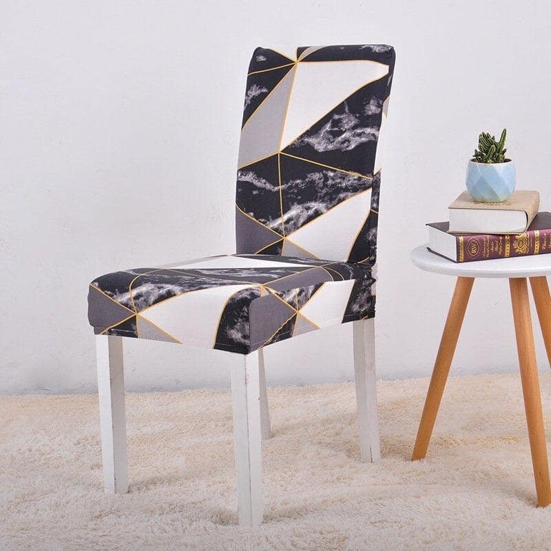 Grå, Svart Och Vit Stolsöverdrag