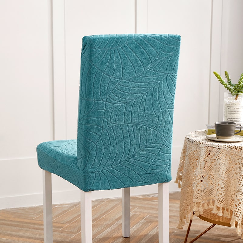 Sky Blue Leaf Vattentät Stolsöverdrag