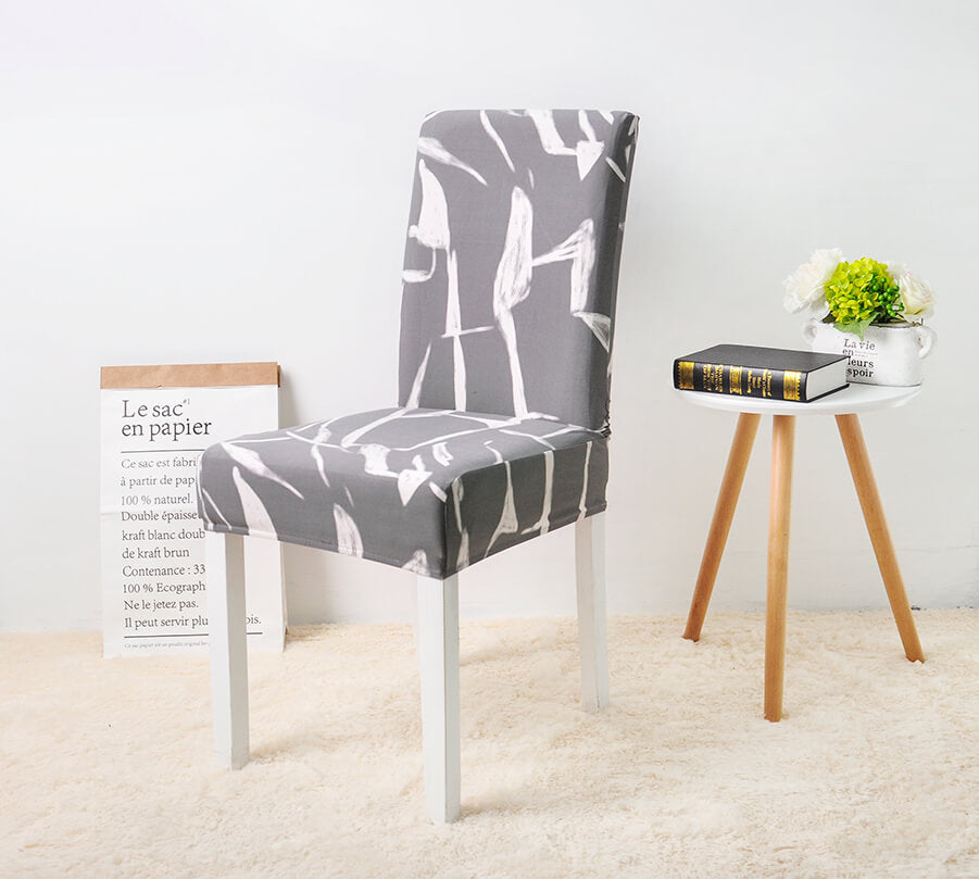 Tryckt Stolsöverdrag (Grå)