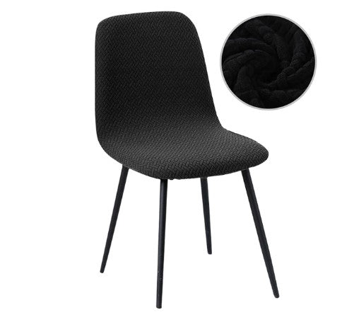 Svart Jacquard Stolsöverdrag