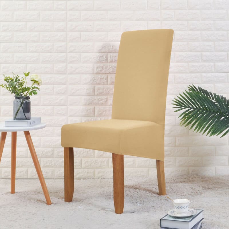 Beige Stort Stolsöverdrag