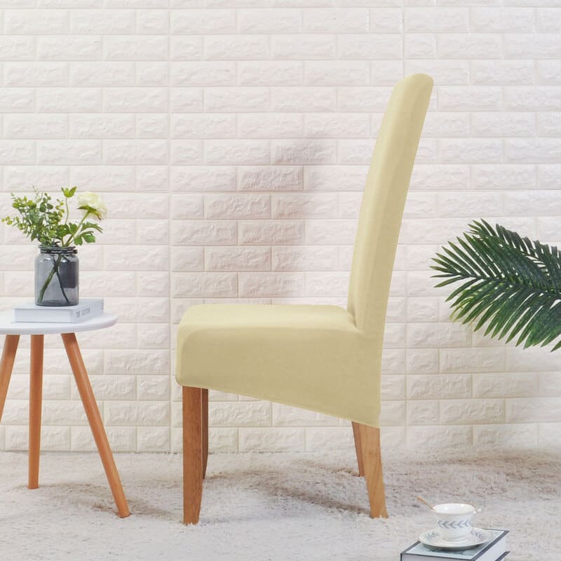 Cream Beige Stort Stolsöverdrag