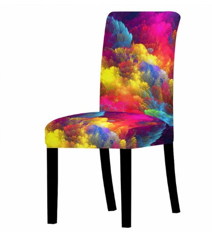 Rosa Färgglada Marmorerade Stolsöverdrag