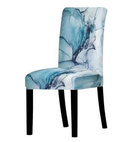 Grön Marmorerad Stolsöverdrag