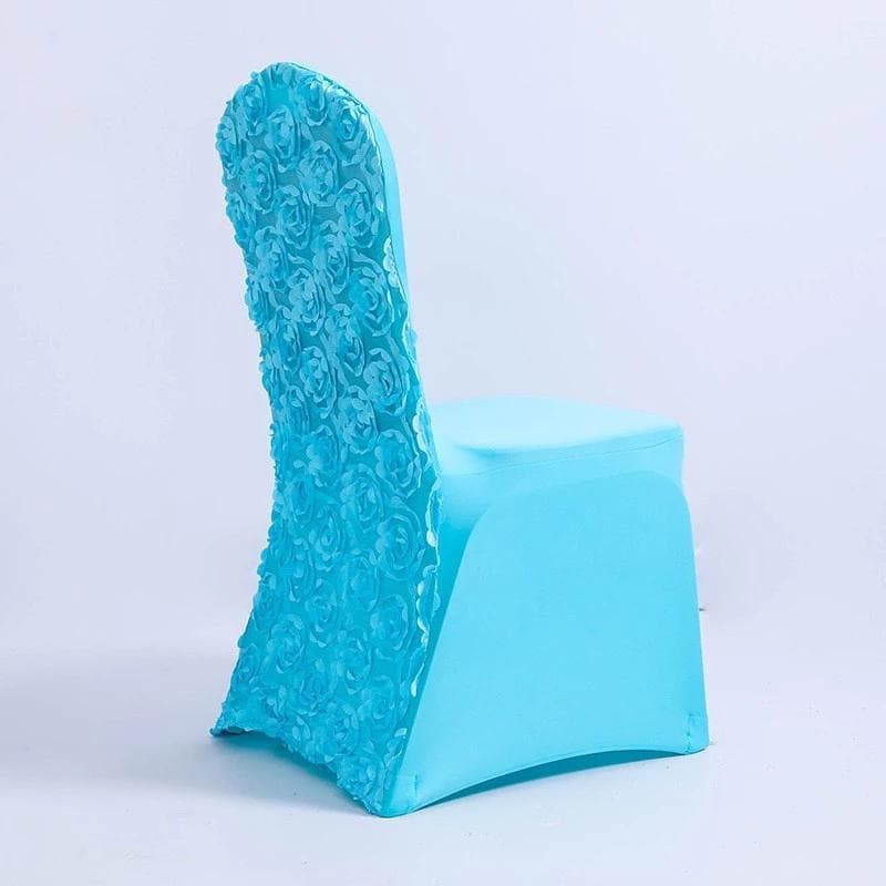 Blå Blomma Bröllopsstolsöverdrag