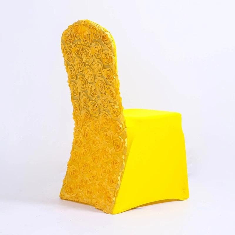 Gul Blomma Bröllopsstolsöverdrag