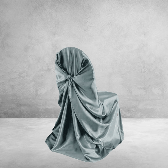 Bröllopsstolsöverdrag I Silver Satin