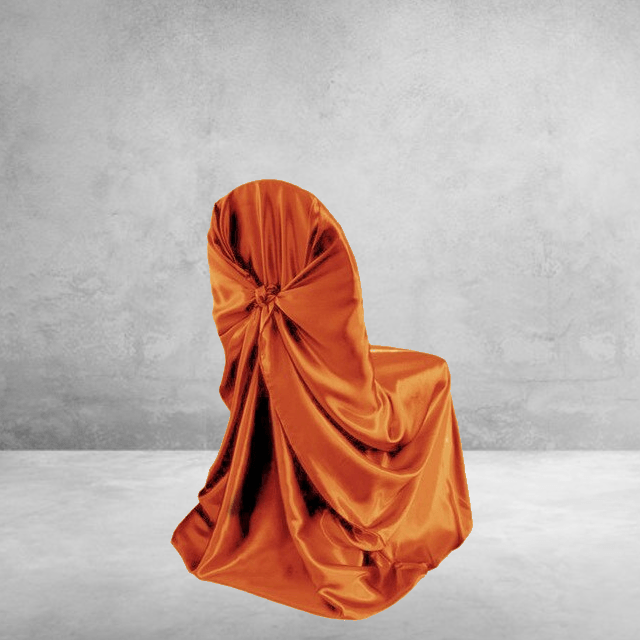 Coral Satin Bröllopsstolsöverdrag