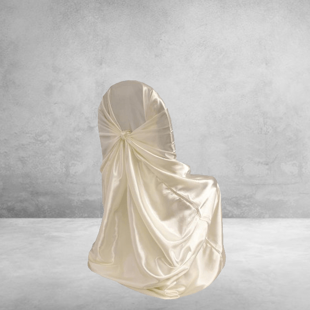 Ecru Satin Bröllopsstolsöverdrag