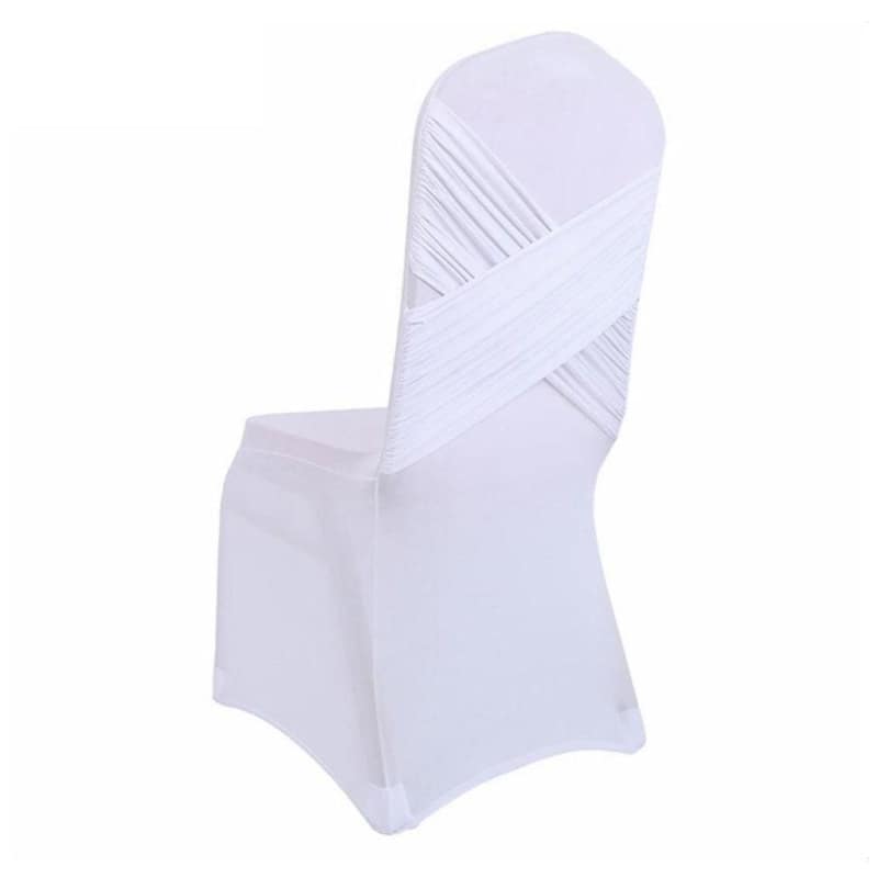 Vit Lyx Bröllopsstolsöverdrag