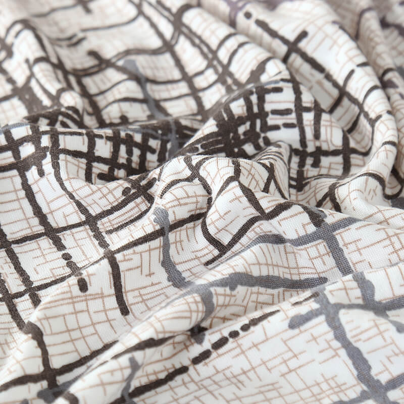 Modern Stolsöverdrag (Vit-Grå)