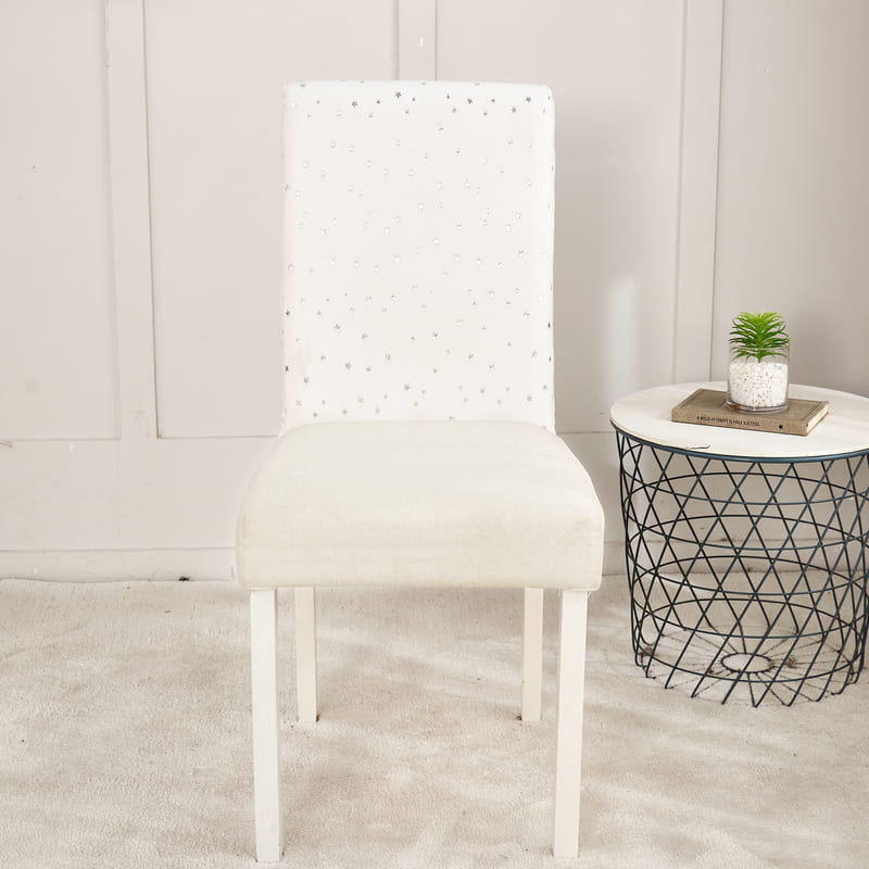 White Velvet Julstolsöverdrag