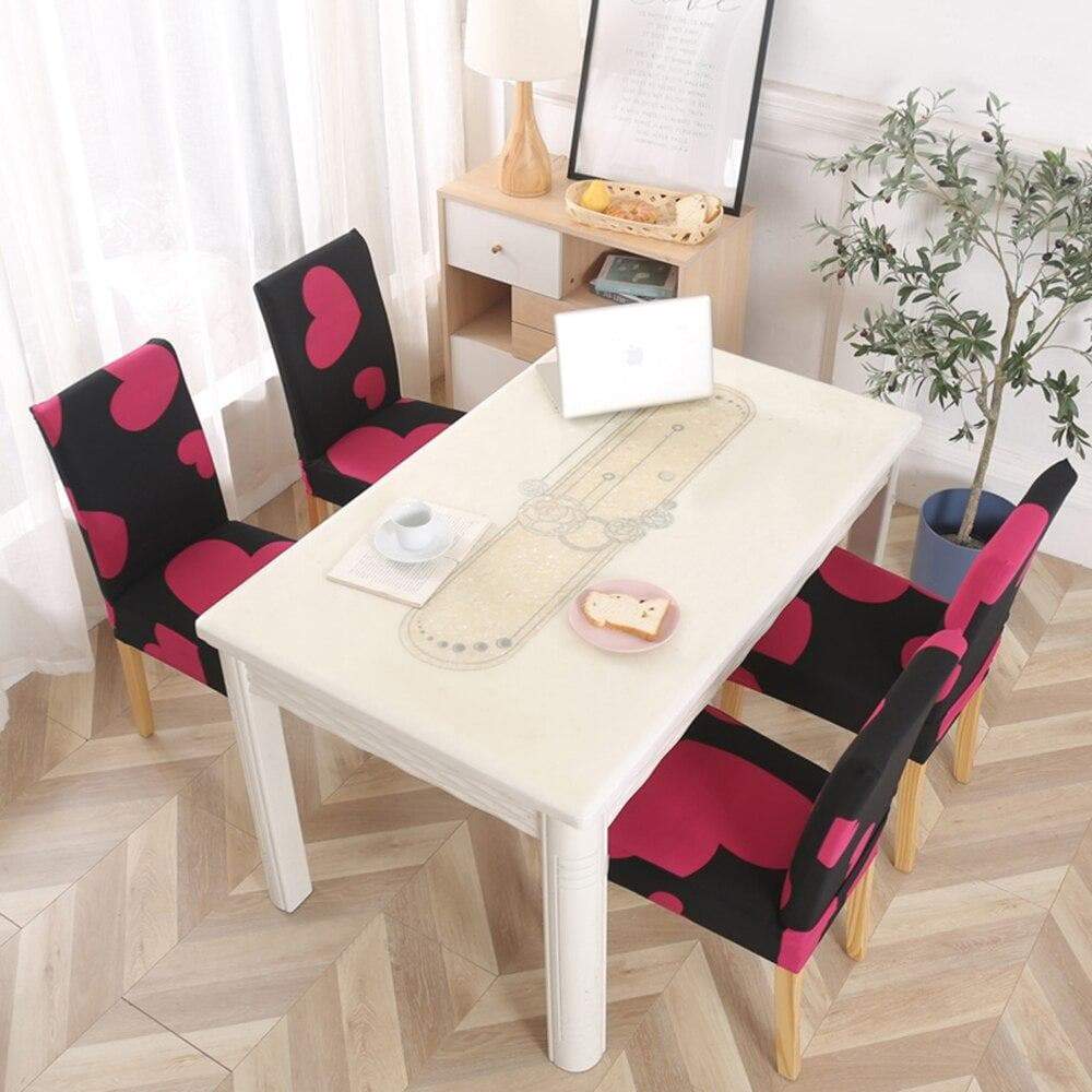 Svart Hjärtstolsöverdrag