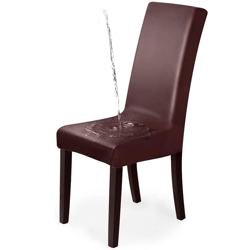 Brun Vattentät Stolsöverdrag I Konstläder