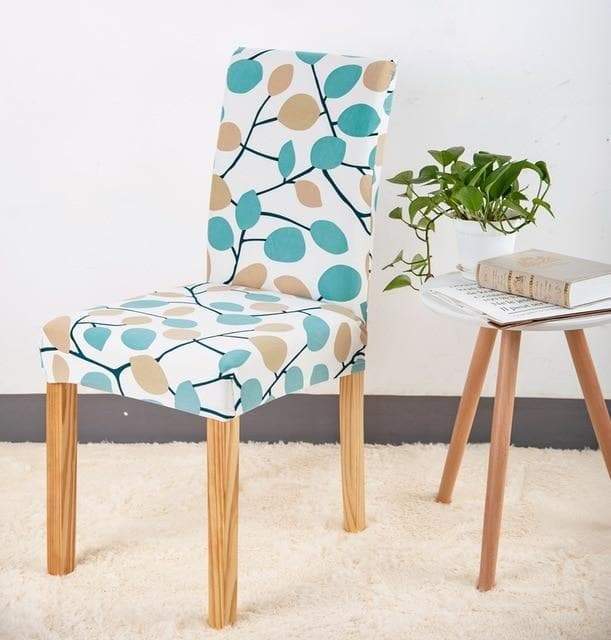 Taupe And Duck Blue Stolsöverdrag