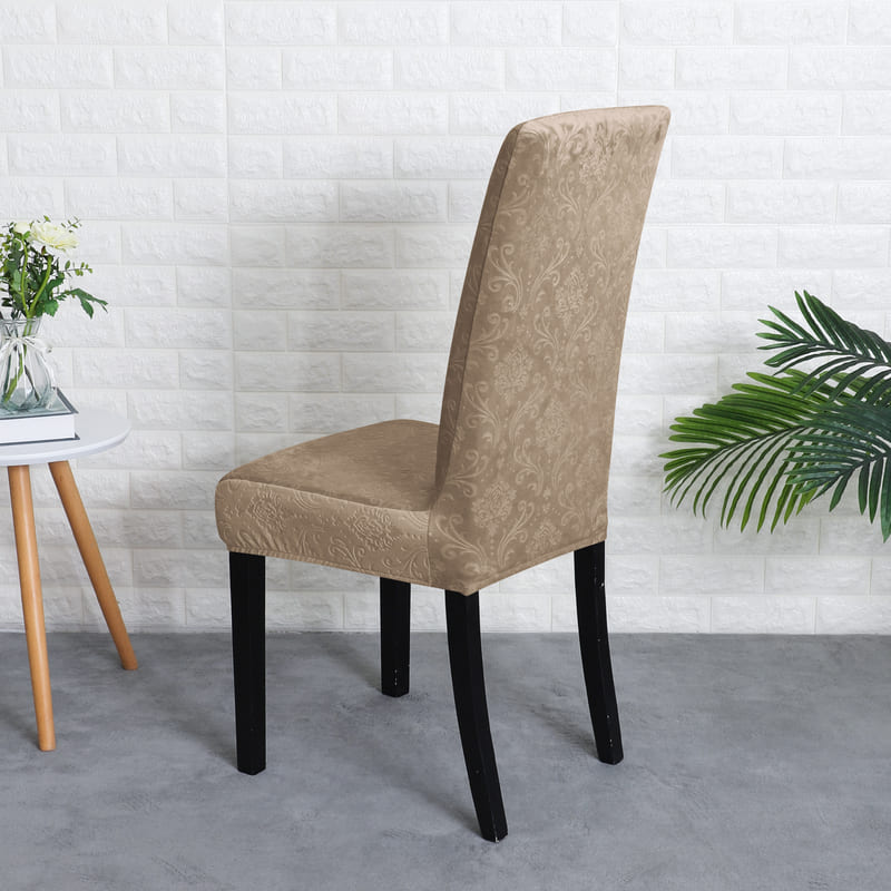 Brown Lily Velvet Stolsöverdrag