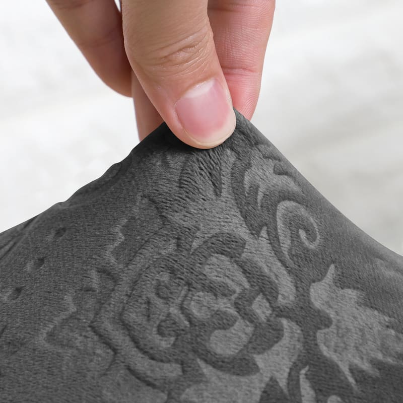 Lys Velvet Stolsöverdrag Kolgrå