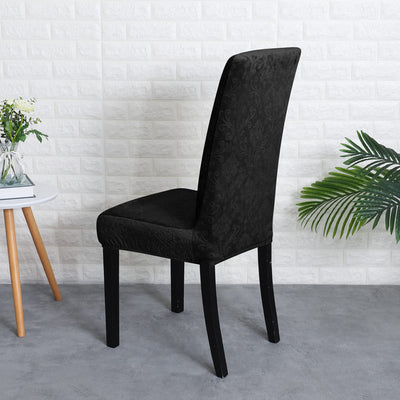 Svart Lys Velvet Stolsöverdrag
