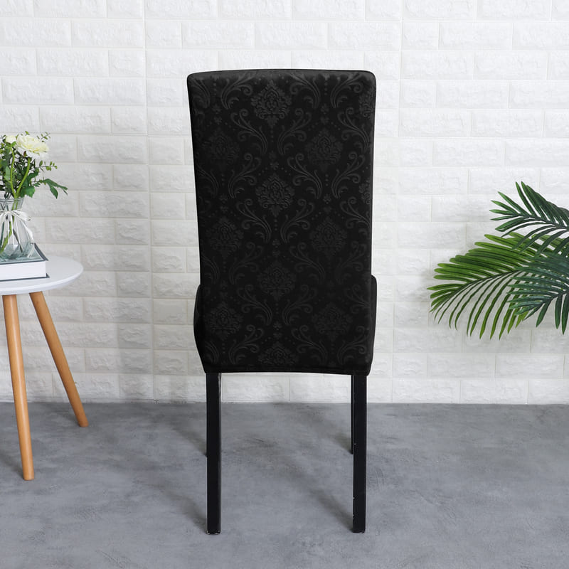 Svart Lys Velvet Stolsöverdrag