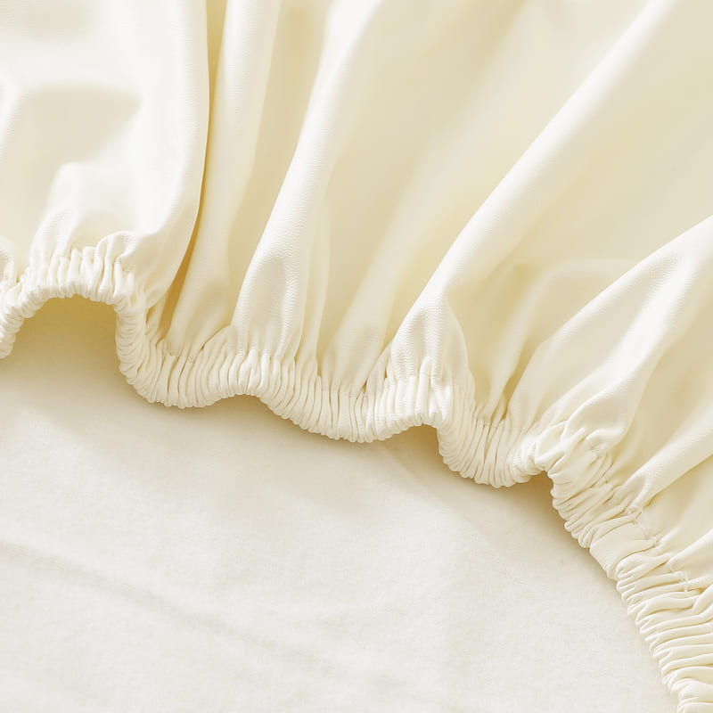 Fodral Till Kontorsstol I Vitt Läder